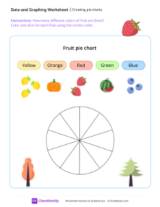 Creating Pie Charts - Fruit-worksheet