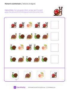 worksheet-Patterns-of-objects---Snail