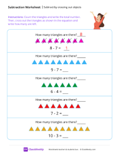 worksheet-Subtract-by-crossing-out-objects---Joy