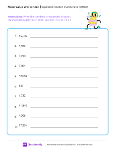 worksheet-Expanded-notation-(numbers-to-100,000)---Runner