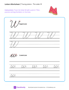 worksheet-Cursive-W