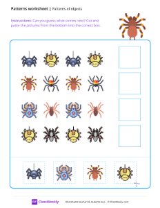 worksheet-Patterns-of-objects---Spider