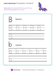 Tracing Letters - The Letter B-worksheet