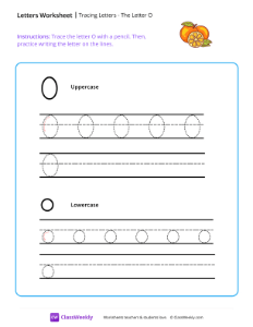 Tracing Letters - The Letter O-worksheet