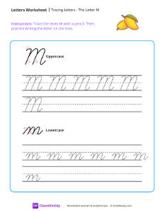 Cursive M-worksheet