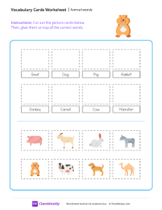 worksheet-Animal-words---Beaver