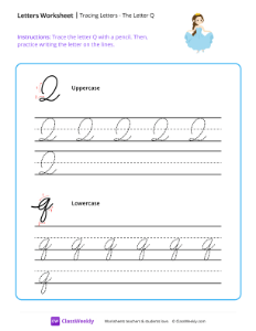 worksheet-Cursive-Q