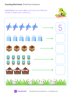 Count by crossing out - Bike-worksheet