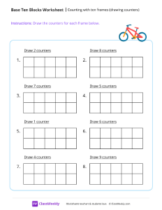 worksheet-Counting-with-ten-frames-(drawing-counters)---Bike