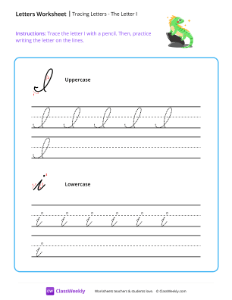 worksheet-Cursive-I