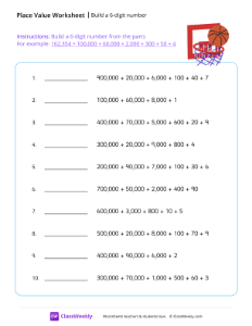 worksheet-Build-a-6-digit-number---Basketball