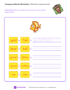 Write the compound words - Daydream-worksheet