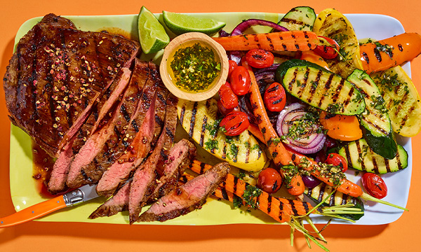 Spice-Rubbed Flank Steak With Corn-Chile Relish Recipe