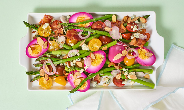 Asparagus & Bacon Salad with Easter Eggs 