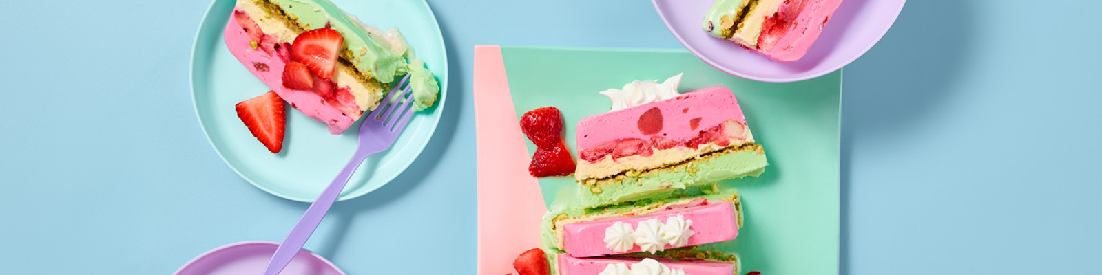 Strawberry-Pistachio Ice Cream Terrine