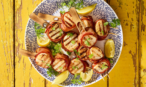 Bacon-Wrapped Grilled Scallops 