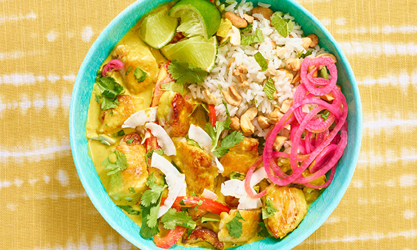 Chicken-Coconut Curry with Coconut Rice