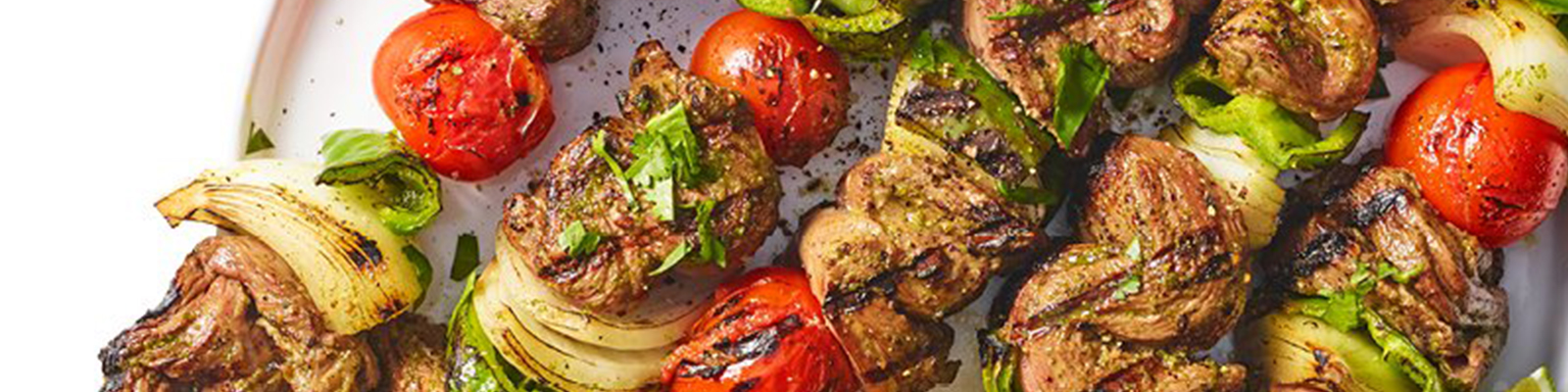 Beef Fajita Kebabs with Hatch Chiles 