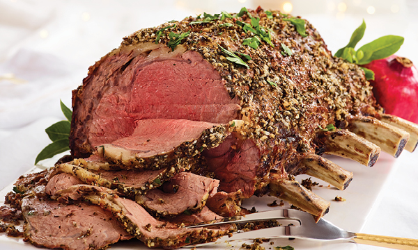 Peppercorn and Herb Crusted Prime Rib