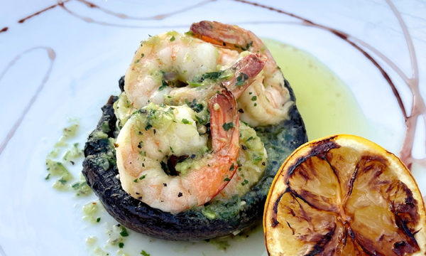 May Wine - Lemon Pesto Shrimp with Broiled Portabella Mushrooms_600x360.jpg