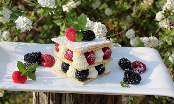 Millefoglie with Mixed Berries & Mascarpone Cream