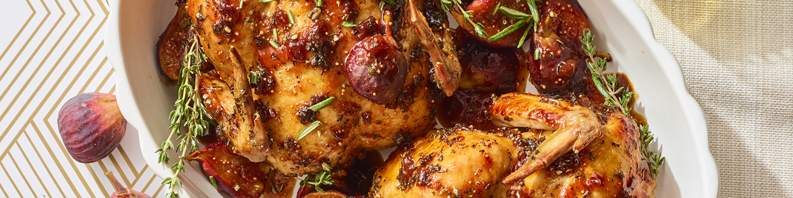 Roasted Cornish Hens with Fig Glaze