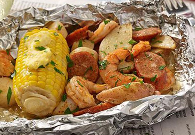 Grilled Seafood Boil Foil Packets