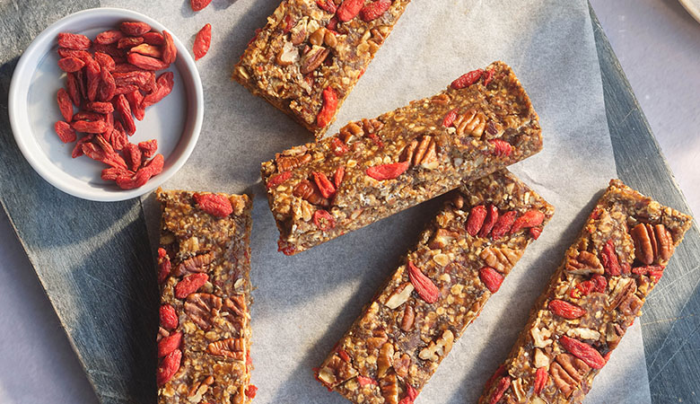 Peanut Butter, Pecan & Date Energy Bars