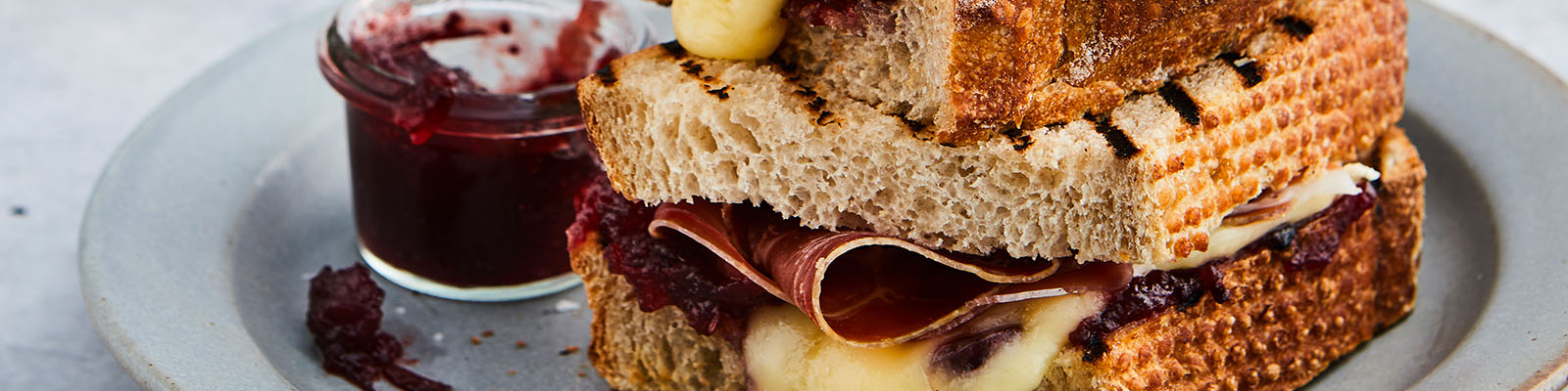 Cranberry, Brie & Prosciutto Toastie