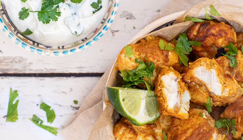 Easy Tandoori Fish Bites with Yogurt Sauce