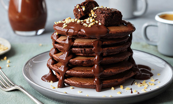 Triple Chocolate Pancakes