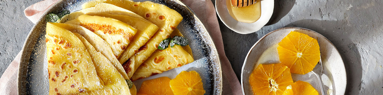 Crepes with Orange & Honey