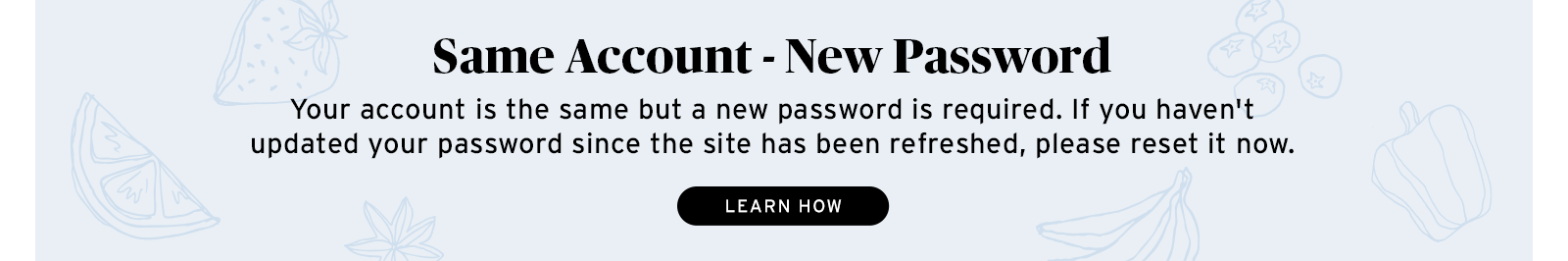 reset password