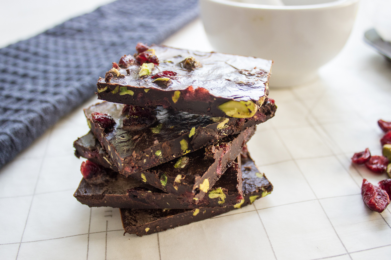 Crunchy Nut Free Dark Chocolate Holiday Bark