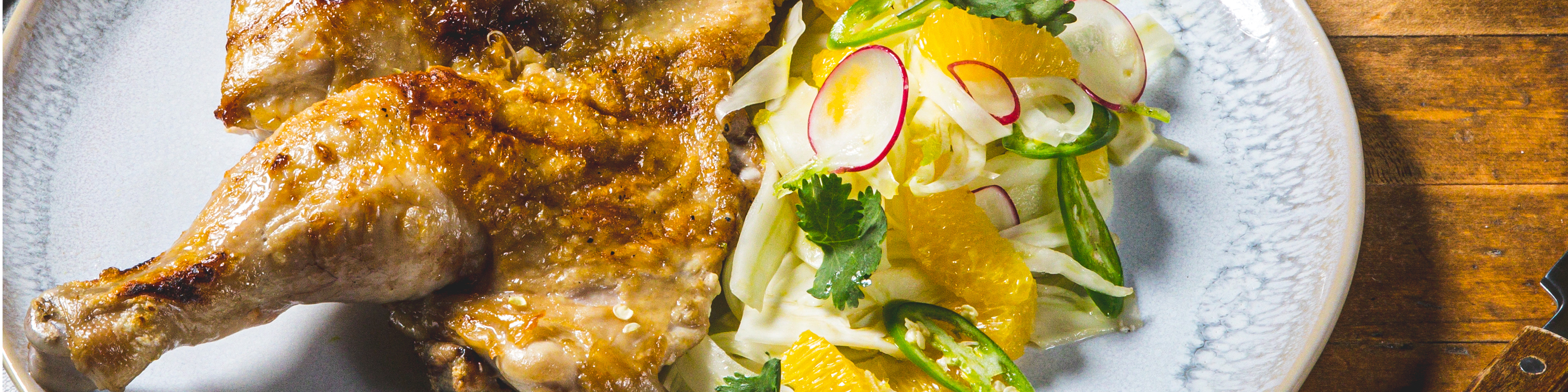 Mojo Chicken with Fennel and Orange Slaw