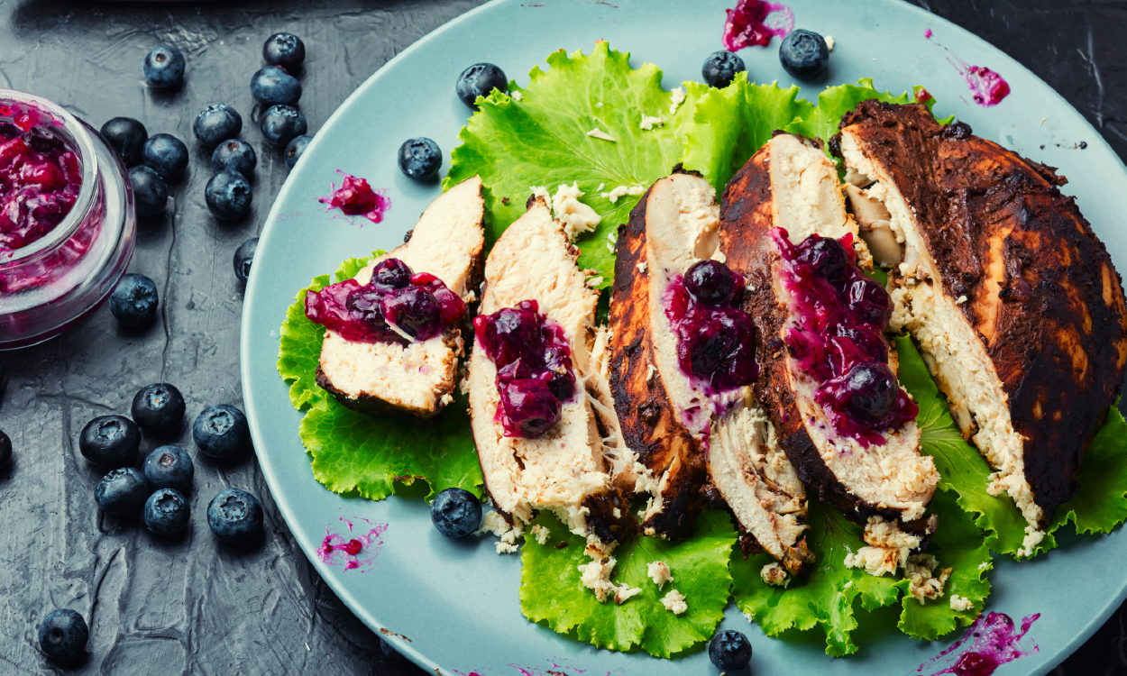 Blueberry Glazed Chicken Thighs