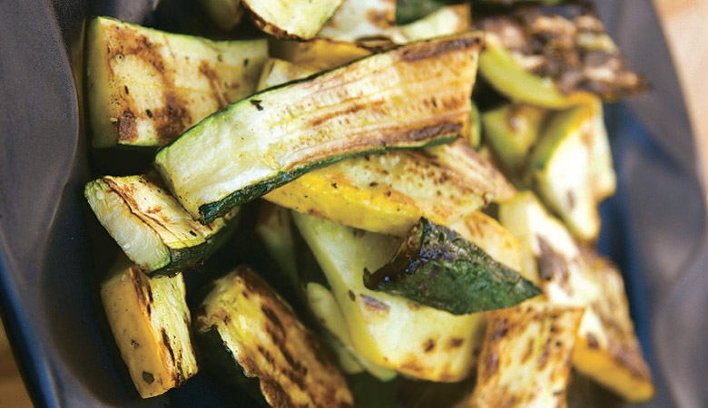 Grilled Zucchini and Grape Tomato Salad