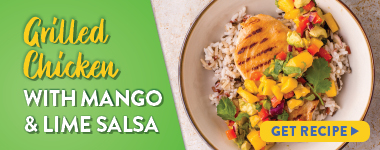 Grilled Chicken with Mango Lime Salsa - Get Recipe
