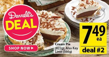 Darrell's Deal #2 - Cream Pie or Key Lime Pie, 7.49 each - shop now