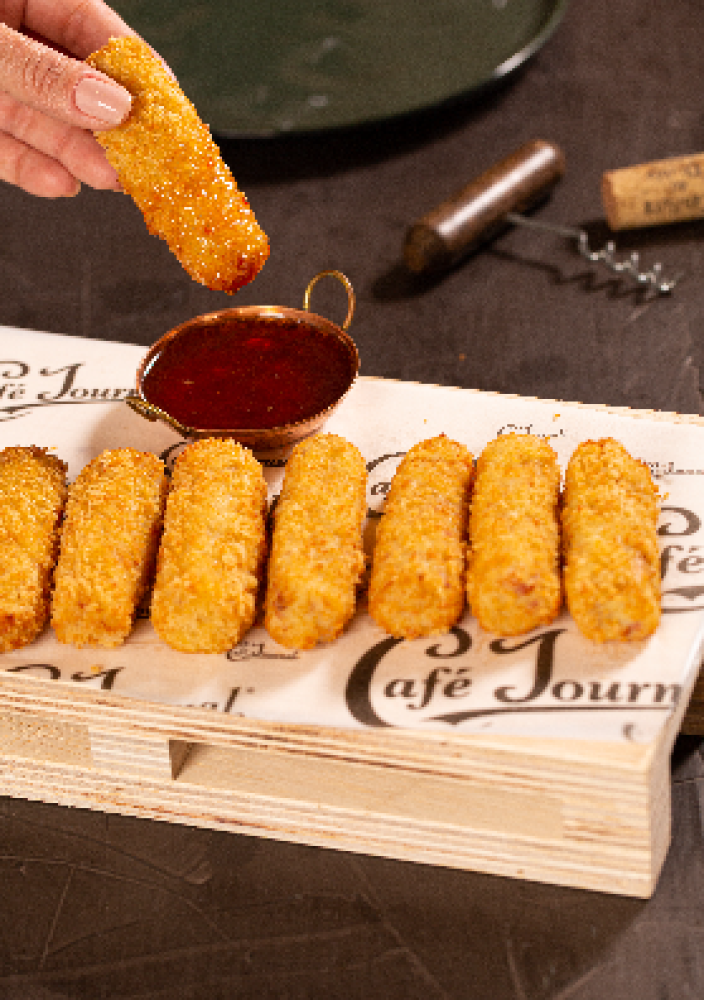 Croquete de Gruyère & Parma com Geleia de Pimenta