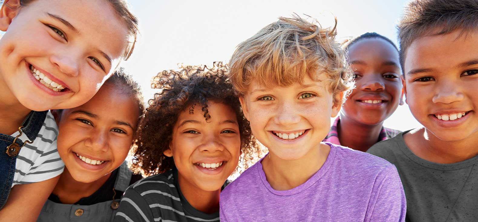 Group of children smiling