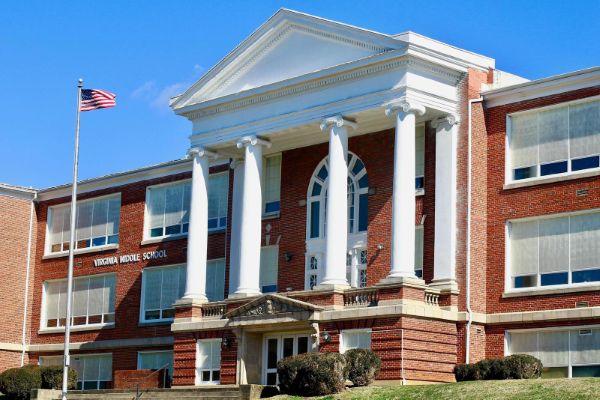 Front of Virginia Middle School.