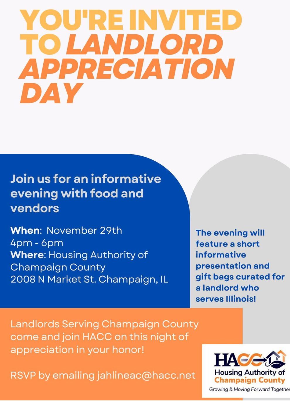 Landlord Appreciation Day Flyer, all information as listed below.