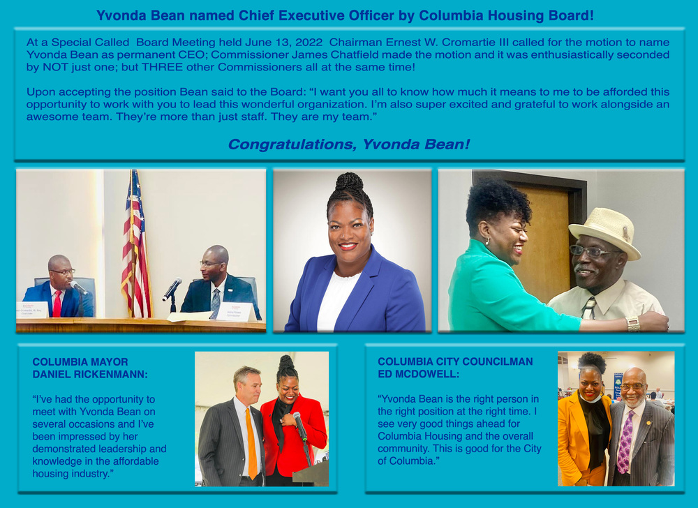 THIS is Columbia Housing June 13 - 17, 2022 page three, all information as listed below.