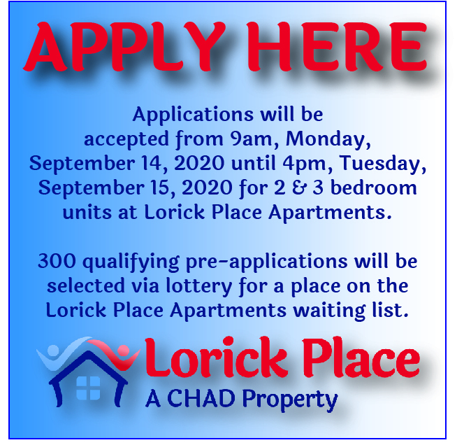 Lorick Place Waitlist flyer. All information on this flyer is listed above.