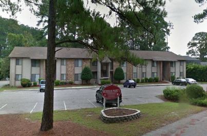 A front view of the Windsor Point apartments.