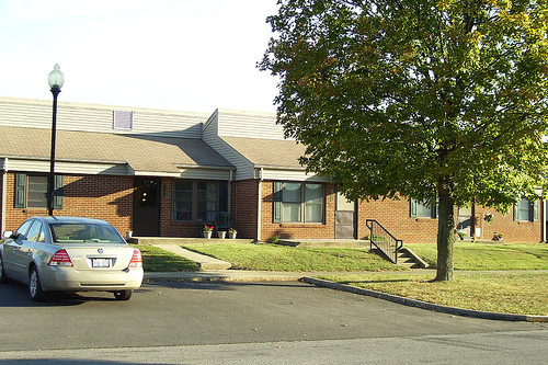 Street view of Burkley Homes.