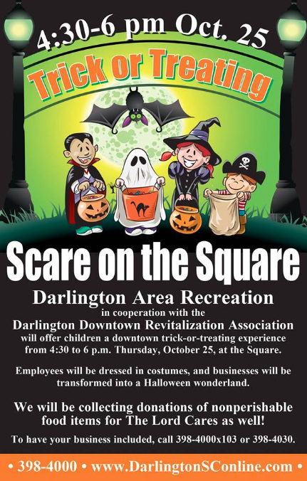 Scare on the Square Flyer. All information on flyer listed above.