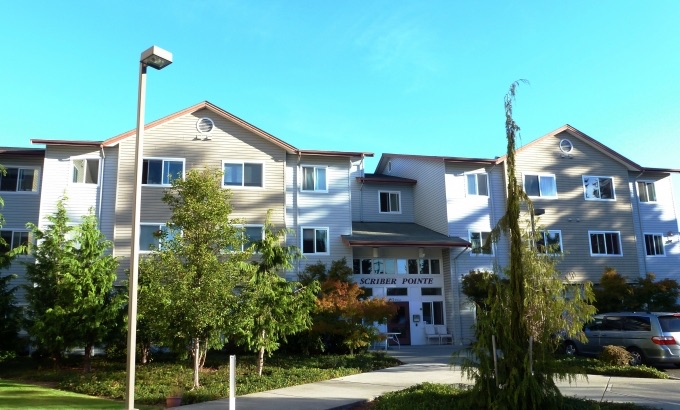 A large apartment building.
