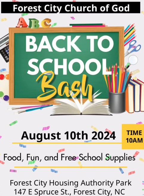 Back to School Bash Flyer. All information on this flyer is listed above.